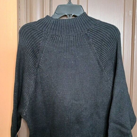 Studio Works Women's XL Black Sparkle Sweater - Picture 9 of 10